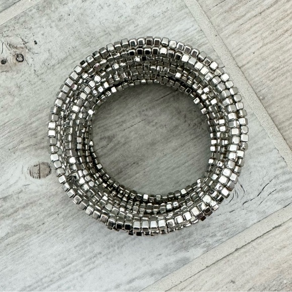 Silver Coil Bracelet - Picture 2 of 4